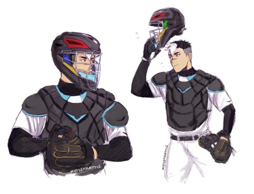 kittlekrattle:some voltron baseball AU doodles from twitter *:･ﾟ✧