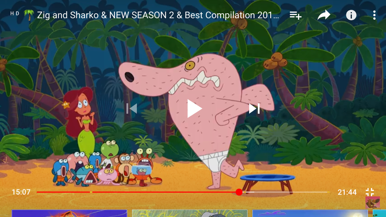 In season 2 of Zig and Sharko, Sharko is now shown wearing briefs. In this episode,