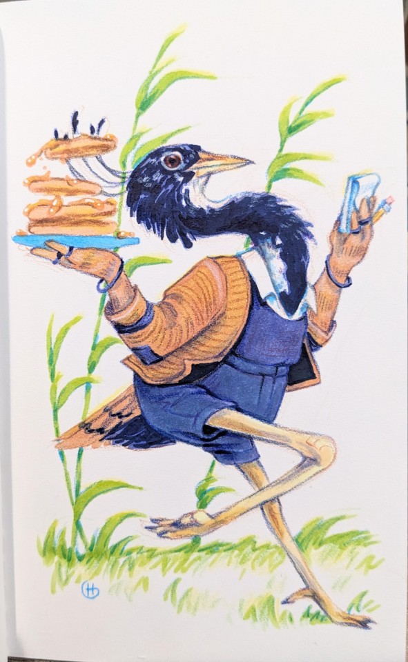Avian August Day 17 - Lesser Florican With An Order Of Flapjacks