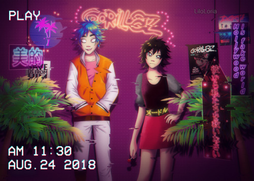 A   a e s t h e t i c  N o o d l e  a n d  2 D HELLO! i made a aesthetic fanart about 2D and Noodle 