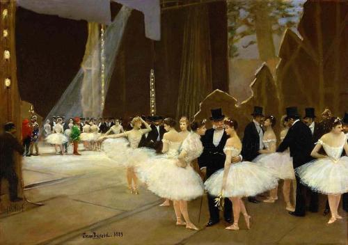 In the Wings at the Opera House (1889). Jean-Georges Béraud (French, 1849-1935). Oil on 