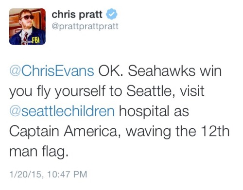 definitelynotsatan:imaginarycircus:  theladyscribe:  goagentcarter:  THERE IS NO CHILL a continuation of this post  who knew all it would take to get cevans to use his twitter was some football, kids, and his mancrush  I found a reason to care about the