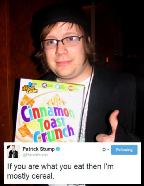 caitertothotdish:  Patrick Stump + Tweets porn pictures
