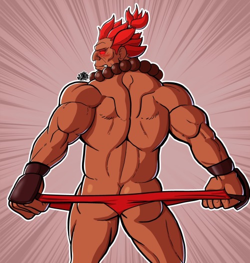 we do a little trading around here. art trade for@naughtybassard, some Akuma cheeks for you >:3c 