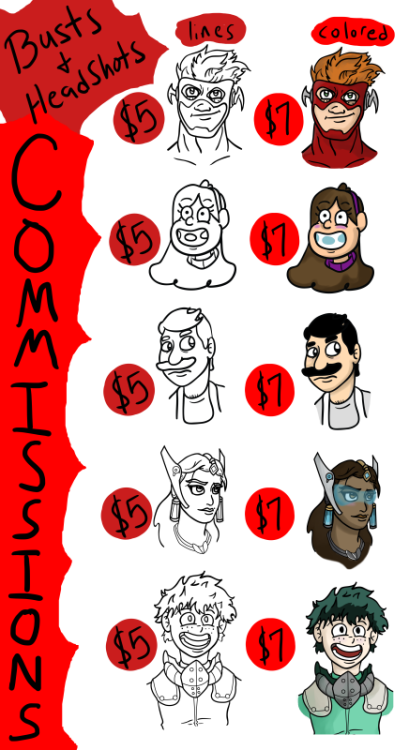 chickenmonkey: COMMISSIONS ARE OPEN So, I’m currently between jobs and looking to make some ex