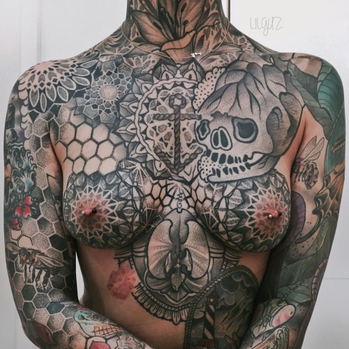 lilguz: Update from my last chest/breast piece picture; you might now notice the sternum gap is fill