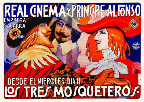 VINFER (César FERNÁNDEZ ARDAVÍN). Real Cinema y Prínciple Alfonso Los Tres Mosqueteros, 1921. by Ha