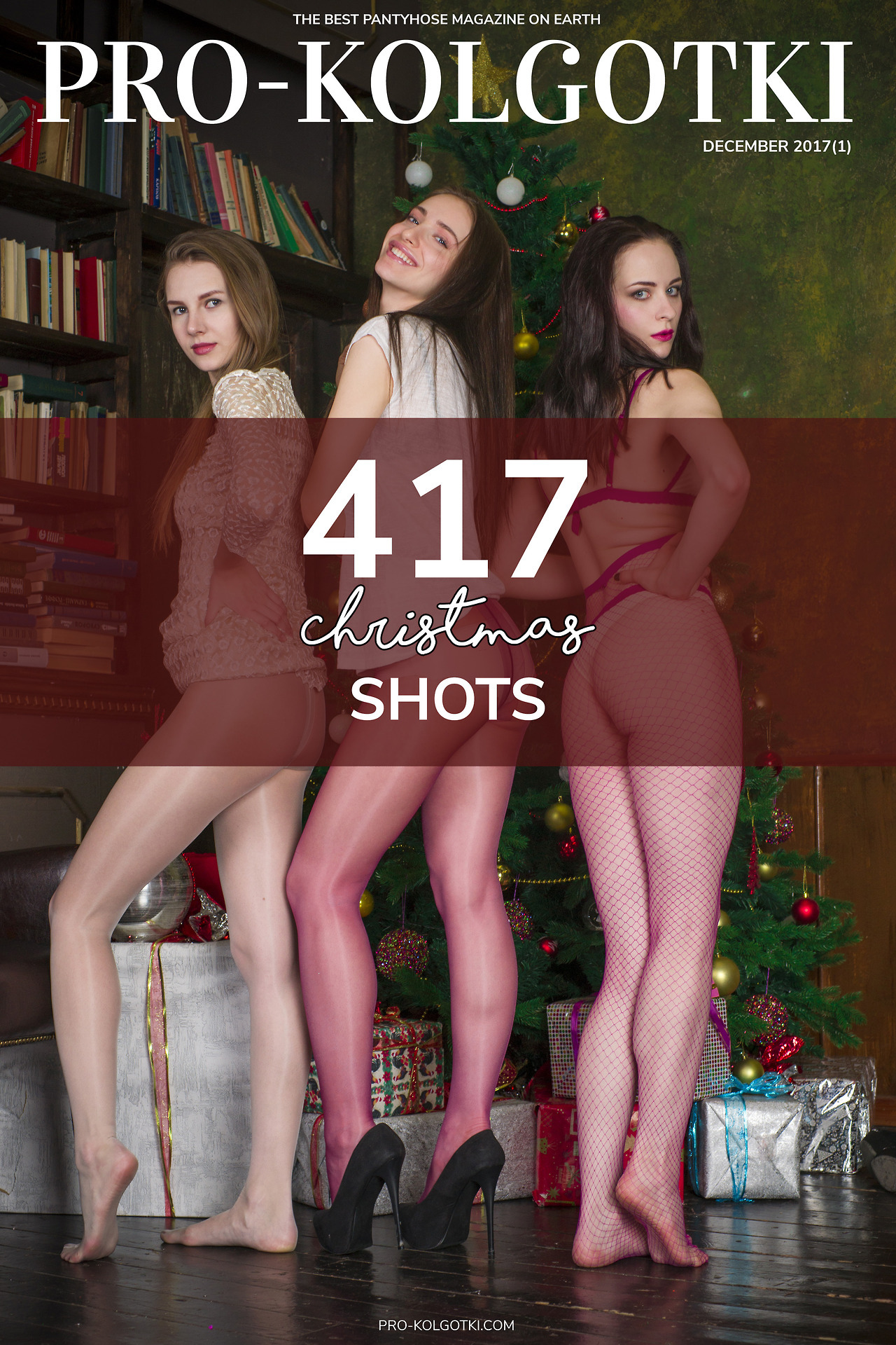 the Pantyhose Magazine introducing Kate, Ivy and Stacey getting ready for Christmas