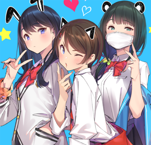 poppuqn: &ldquo;【C95】KADOKAWAブースにて販売される『「SSSS.GRIDMAN」Art Fan Book 2018冬』で六花さん軍団を描かせていただきました！ 事前