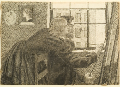 Fanny Cornforth and George Price Boyce by Dante Gabriel Rossetti, 1858