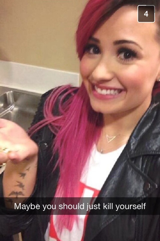 foxxycleopatra:  omg i cant believe what demi snapchatted me 