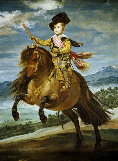 jaded-mandarin:Velazquez. Prince Baltasar Carlos on Horseback, 1635.
