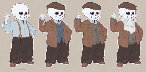 theslowesthnery:  some ref things of the smallest mobster’s clothes because idek i love drawing clothes and i love the dumpy bean so ??? notes: -sans’s shirt is too big for him, which is why the shoulder seams are lower than they “should” be.