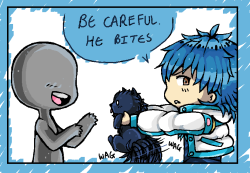 ask-aoba-dmmd:  He Bites. (i redrew the files that got deleted) i have failed you no more! continued from - x