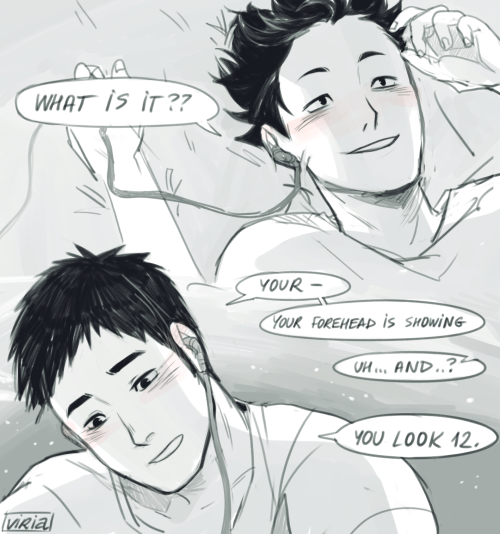 viria:  look at these stupid losers…so happy…so in love… Nush is trying to convert me to kurodai fluff and tbh I think it’s working rather well. based on this tweet somewhat:3 