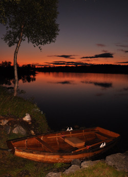 travelgurus:   Sunset over Herjevatnet, near Åfarnes, Norway by   Asbjørn Sæbø (map in src)              Travel Gurus - Follow for more Nature Photographies!   