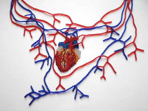 cardiac-art:“Anatomical Heart Veins Necklace&ldquo; by Nepinka