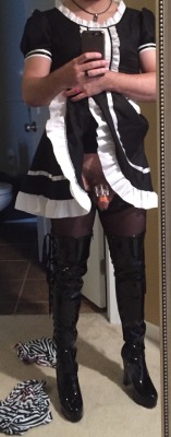 Jownsd:  Caged, Dressed In My Maid Uniform And Thigh High Boots And Ready To Complete