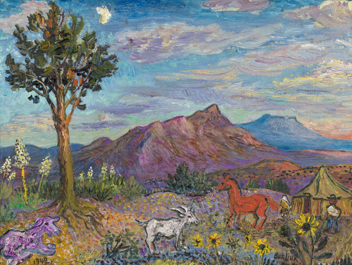 david-burliuk:Landscape in New Mexico, 1942, David Burliuk