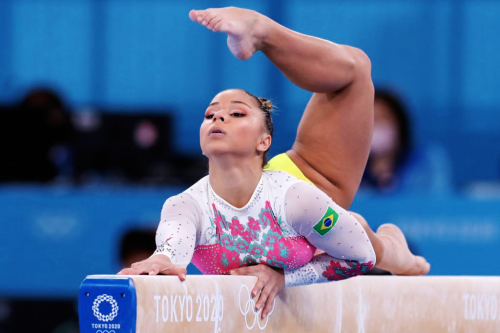 agathacrispies: Flavia Saraiva of Team Brazil competes in the Women’s Artistic Gymnastics Balance Be