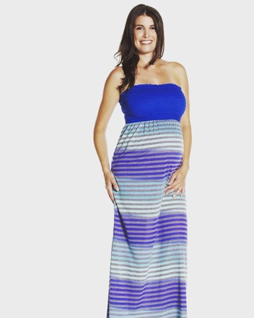 BLUE HUES MAXI… Get a maternity boutique to your door at bumpstylebox.com #fashion #momtobe #