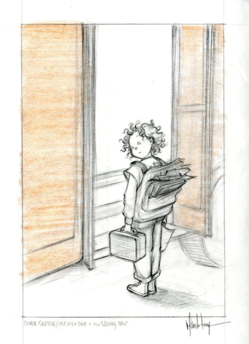 Lovely sketch from Marla Frazee’s  illustration for Clementine and the Spring Trip, by Sa