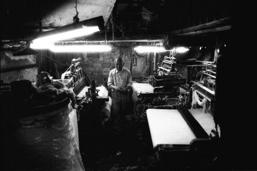 Small textile firm in the Walled City (Kowloon), 1989.