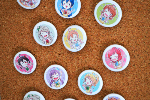 veebu:  VEEBU is officially open for business!Preorder Love Live! stickers and buttons from 8:00PM EST 5/17 ~ 11:59PM  EST 5/22. This may be a one time deal so don’t miss out! Every purchase comes with a little extra gift and free shipping within the