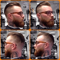 eliethebarber:  Here’s my boi Jeff getting that #Undercut with #Pomp ,dressed down with #ReuzelPomade ✨🍻 #rockabilly #rockabillyLife #schorem #scumbag #scumbaglife #scumbagboogie #reuzel #baconfat #barbering #barbergang #barberlife #tapers #tapers