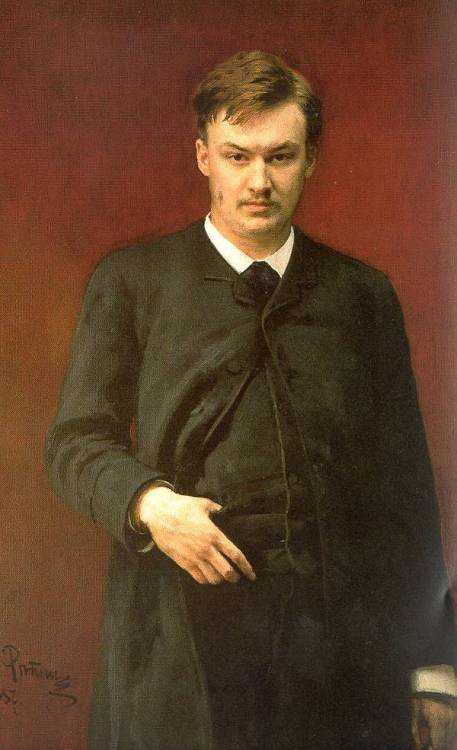 Ilya Repin- Portrait of the Composer Alexander Glazunov