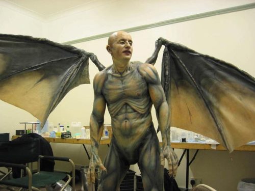 From Shaune Harrison Make Up Academy’s gallery, a demon flaps his wings in their studio. #MonsterSui