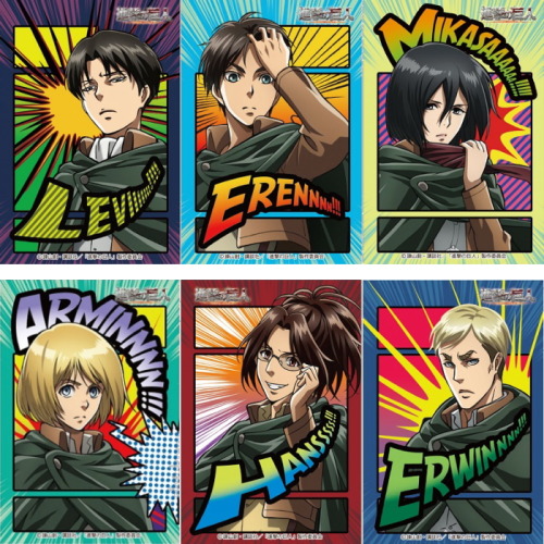 As most of you may know, I collect a lot of SnK merchandise, but I have to say the Tsutaya comic book-style magnets that arrived today are some of my favorite things yet!ARMINNNNN!!!!LEVIIIIIII!!!!I can’t even