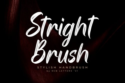 fontriver:Stright Brush font designed by MJB Letters