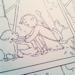 hannakdraws:  some twitter work-in-progress picures from that comic. ( HannaKtweet )   by writer/storyboard artist Hanna K