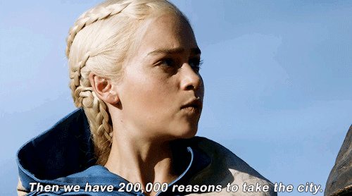 innocentdragonspawn:Daenerys Targaryen outside Yunkai (3.07)