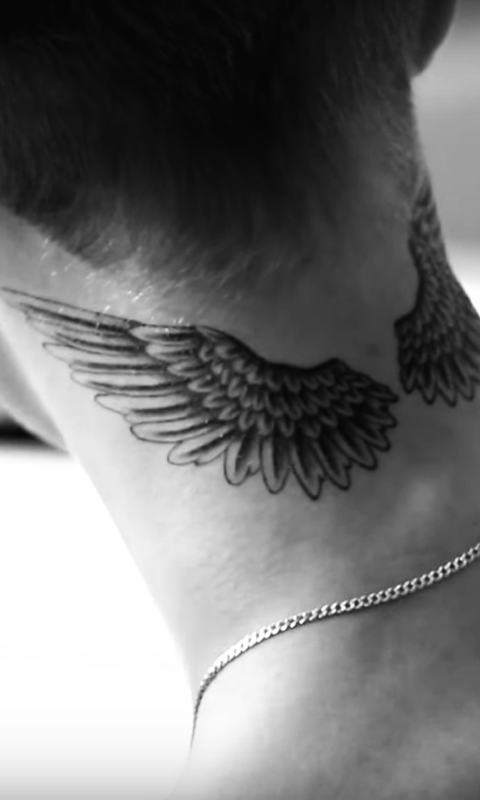 Details more than 74 justin bieber wing neck tattoo latest  thtantai2