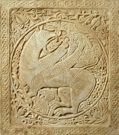 Panel with a Griffin 1250–1300 Byzantine. Photo by The Metropolitan Museum of Art.Learn more / Daha 