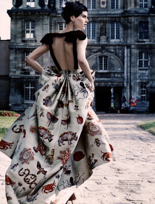 timeless-couture: Couture Clash Saskia de Brauw photographed by Craig McDean for W October 2013