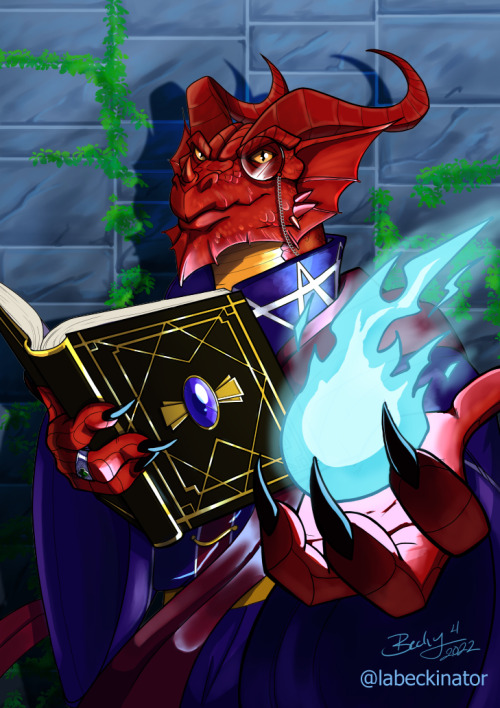 Red Dragonborn SorcererWanted to get back into doing a more cartoony style similar to my Orin the Mi