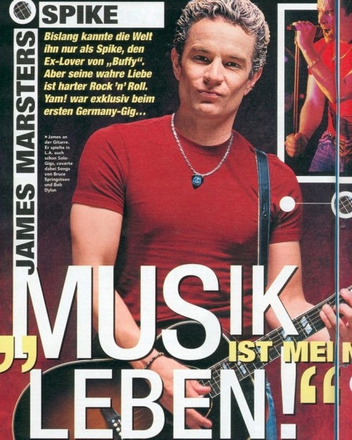 Pics of the Day: Rockstar @jamesmarstersof in #Yam Magazine with @ghostoftherobot #JamesMarsters #Gh