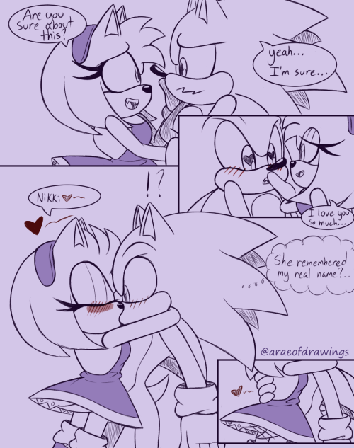 Cute lil hedgies share their first kiss, and first i love yous~