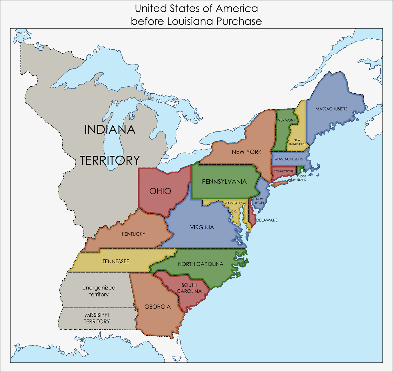 louisiana purchase map before and after