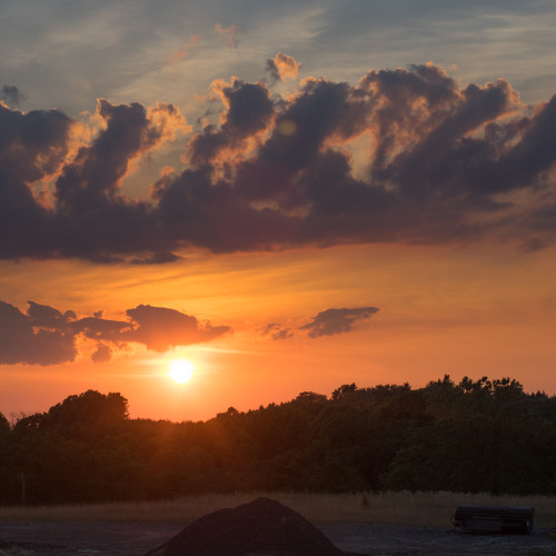 Sunset Over A Barren Field, 2016