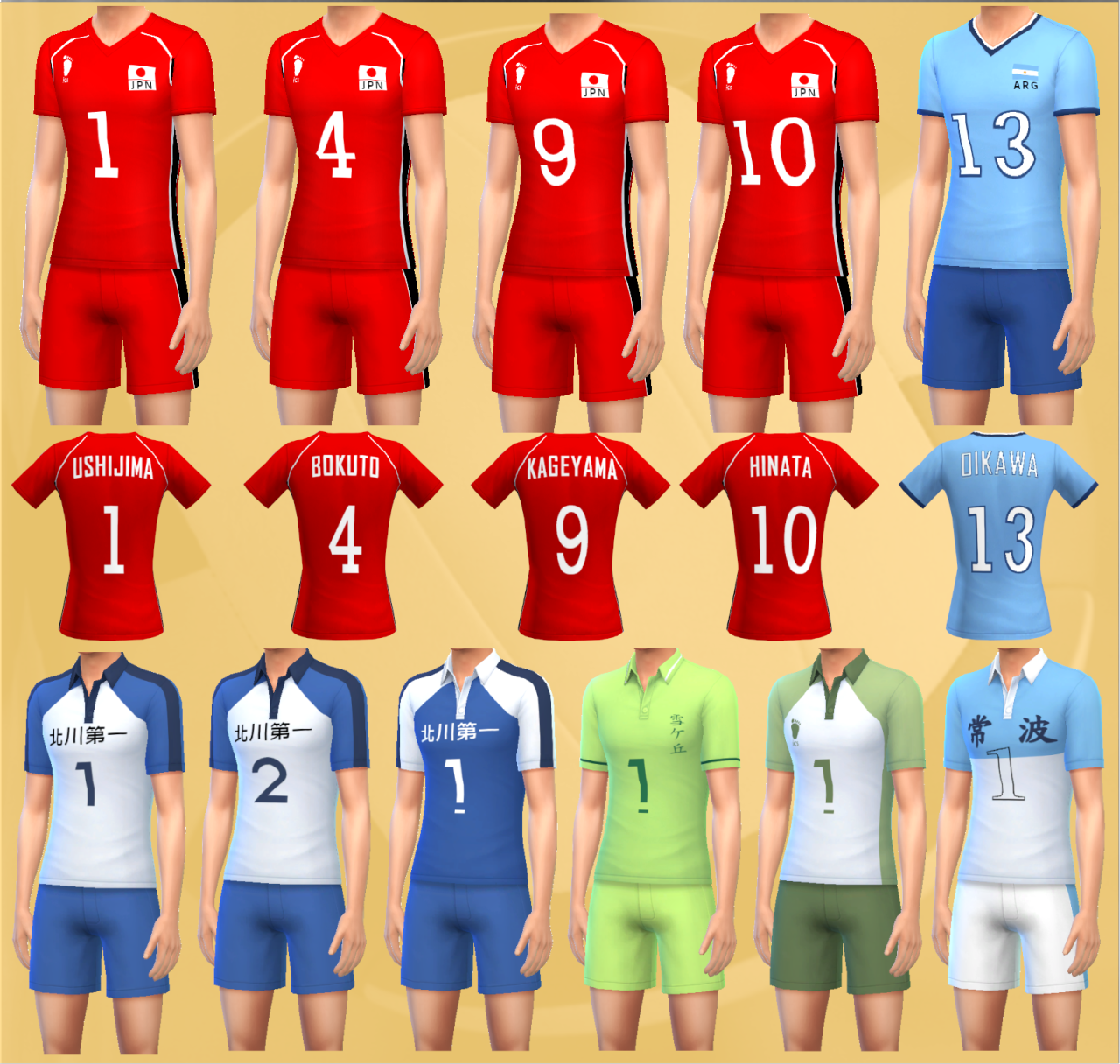 Maxis Match CC World — Sims 4 Haikyuu Printed T-shirts