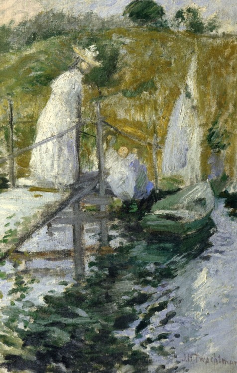 john-henry-twachtman: Summer Afternoon, 1902, John Henry TwachtmanMedium: oil,canvas