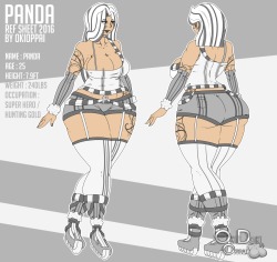 Oki-Doki-Oppai:    My Old Oc Panda Now Has A Ref Full Body.   Full Resolution File