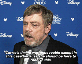 lunadiego:Mark Hamill talks Disney Legend award, Carrie Fisher at D23 Expo 2017