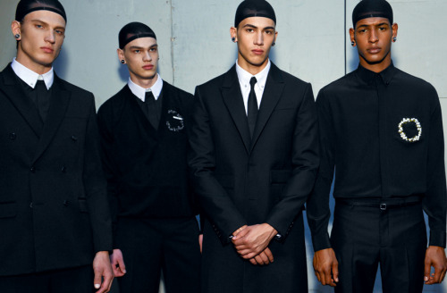 leatherfurandmesh:Givenchy Spring/Summer 2015 Menswear Backstage