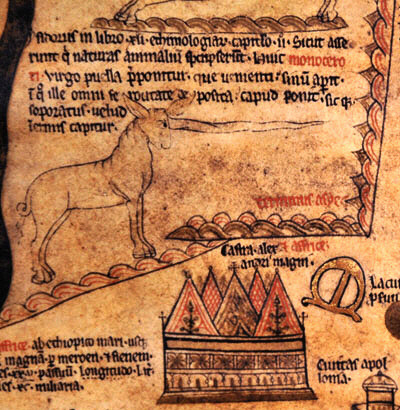 From the Hereford Mappa Mundi, ca. 1300. 