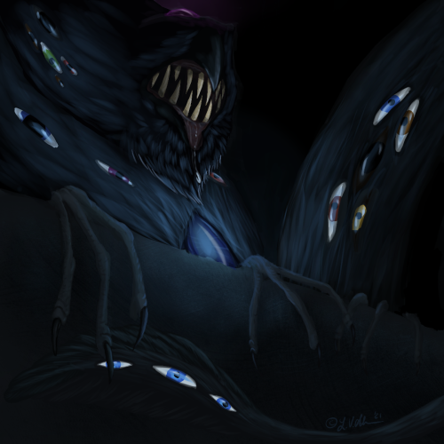 Monster BrennusA monster version of @Almonihah’s sorcerer raven, Brennus. I had a blast sketch